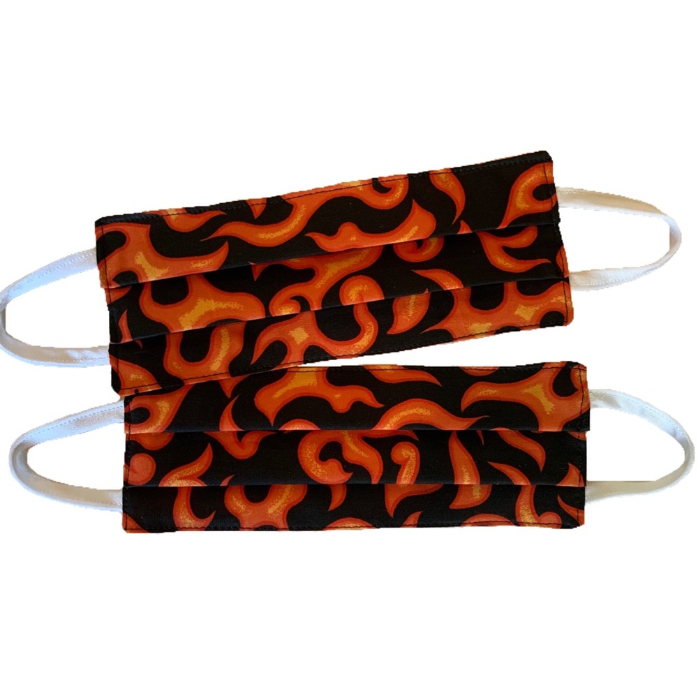 Adult size washable reusable flame face mask